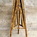 Antique console theater column plant stand 19th century