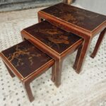 Old set of nesting tables Oriental style