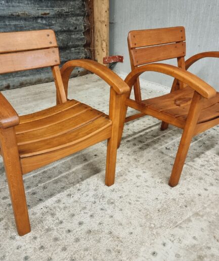 Set of design children's chairs beech 1950s