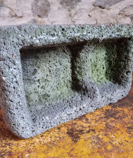 Late 18th-Century French Stone Trough from Auvergne – Volcanic Rock, Double Compartment (1)