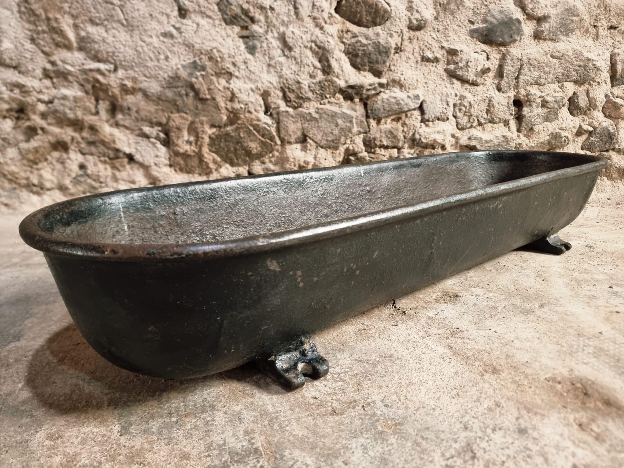 Antique French Cast Iron Trough, 1880–1920, Industrial Feeder, Vintage Planter (2)