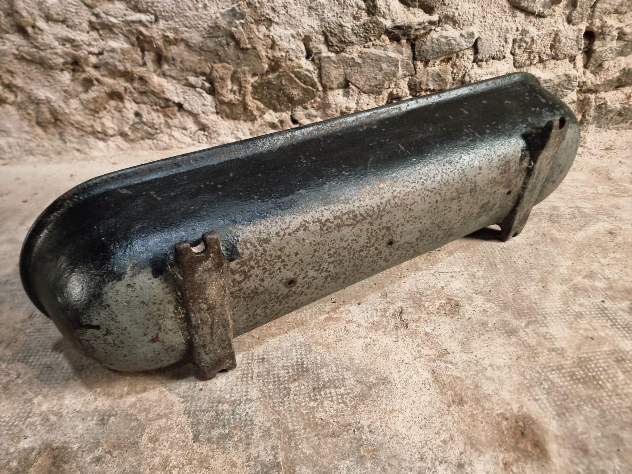 Antique French Cast Iron Trough, 1880–1920, Industrial Feeder, Vintage Planter (3)