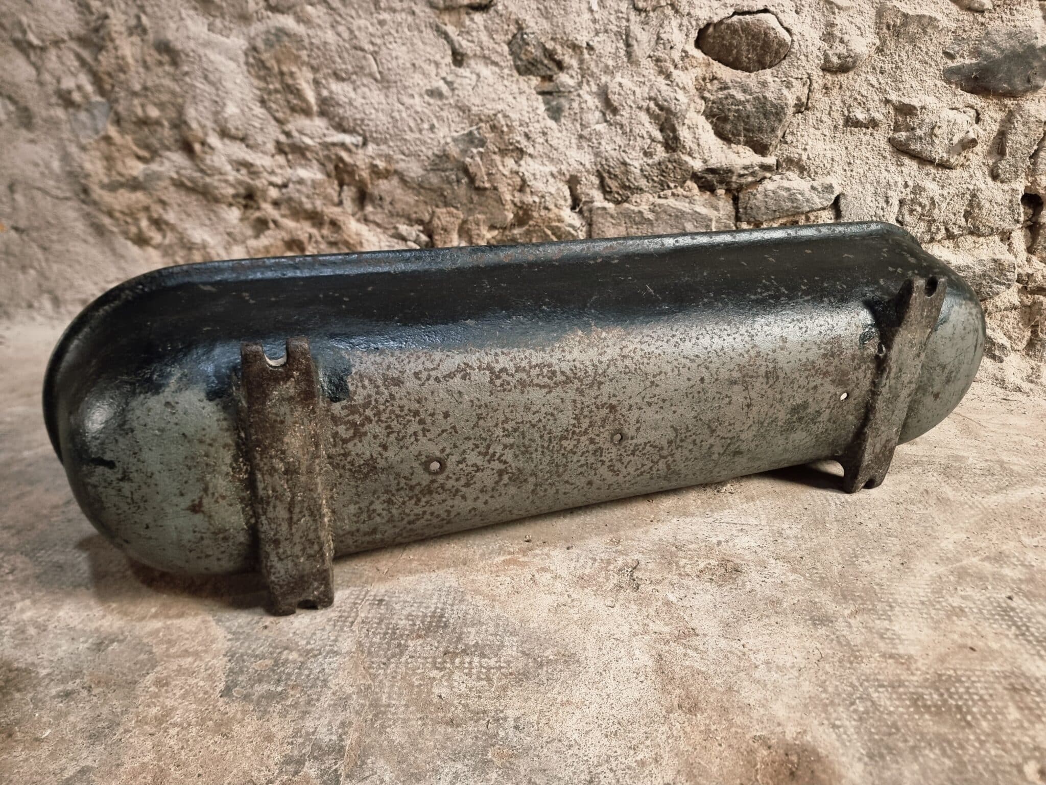 Antique French Cast Iron Trough, 1880–1920, Industrial Feeder, Vintage Planter (4)