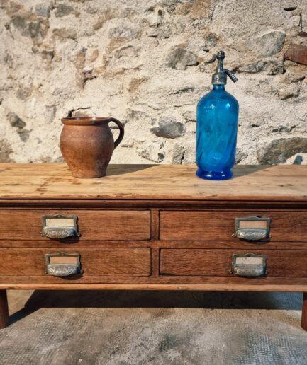Antique French Chest of Drawers, circa 1900 – Oak and Pine with 4 Drawers (1)