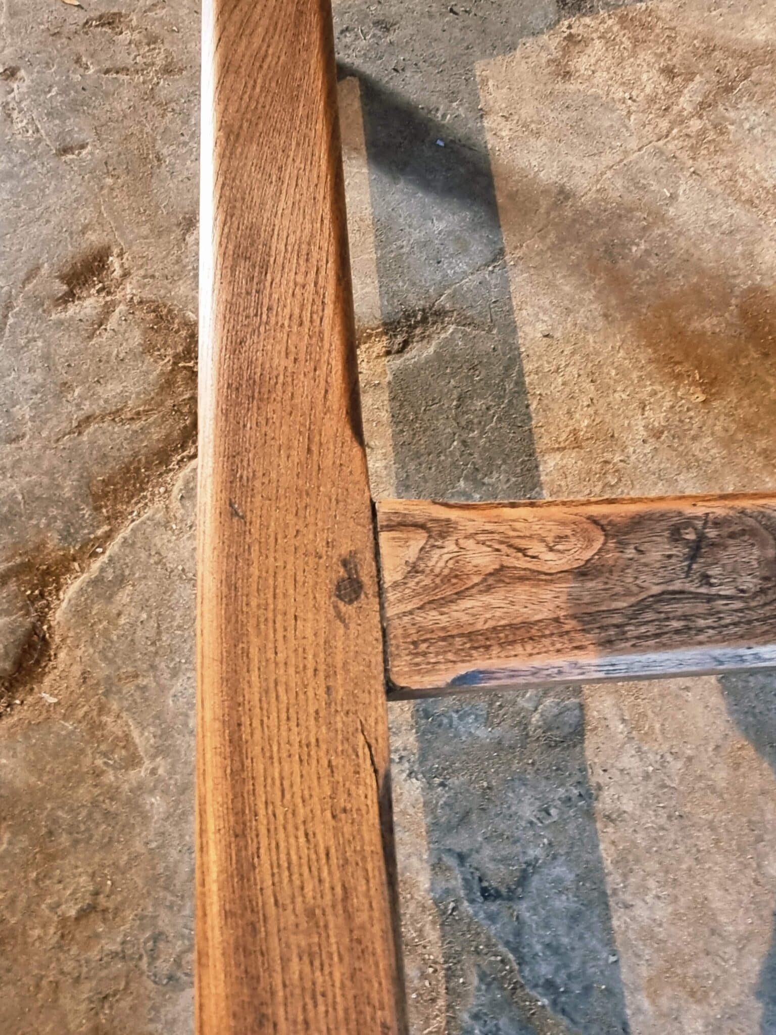 Antique French Oak & Elm Dining Table – Early 20th Century Farmhouse Table with Turned Legs (2)