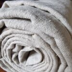 Vintage French Handwoven Linen Sheet – Natural Flax Fabric, Early 20th Century, 210 × 280 cm, 2 kg (1)