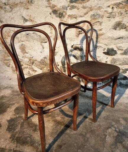 Pair of Antique Bentwood Chairs by Jacob & Josef Kohn, Vienna – c (1)