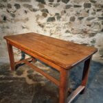 Vintage French Oak Table with Original Varnished Finish (1)
