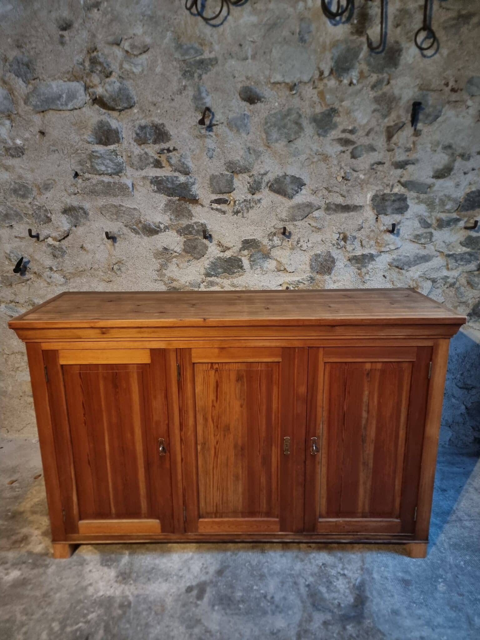 Vintage French Pine Sideboard Shop Counter, 1930s (12)