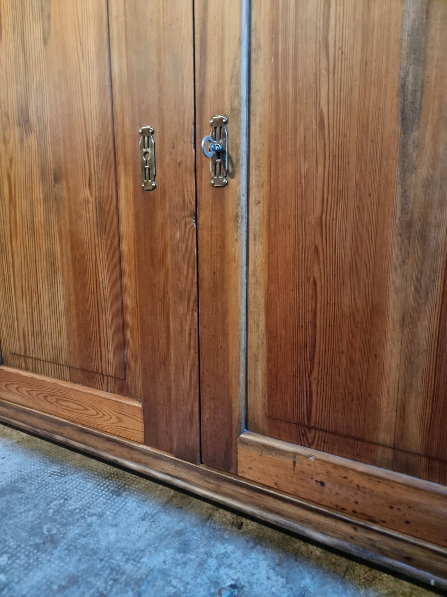 Vintage French Pine Sideboard Shop Counter, 1930s (17)