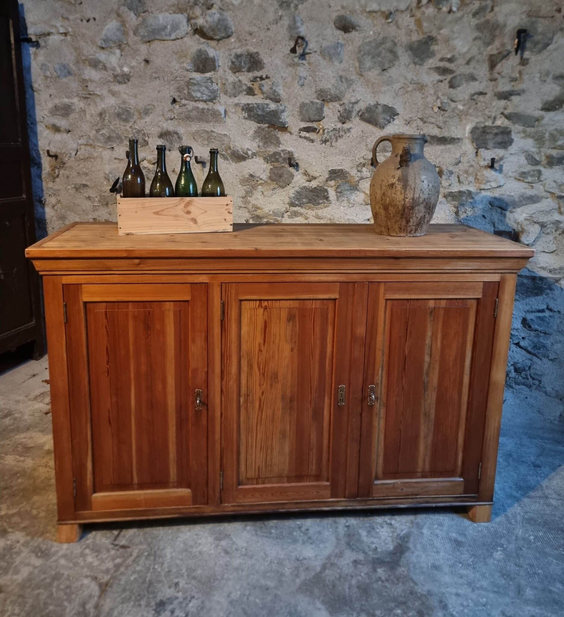 Vintage French Pine Sideboard Shop Counter, 1930s (3)