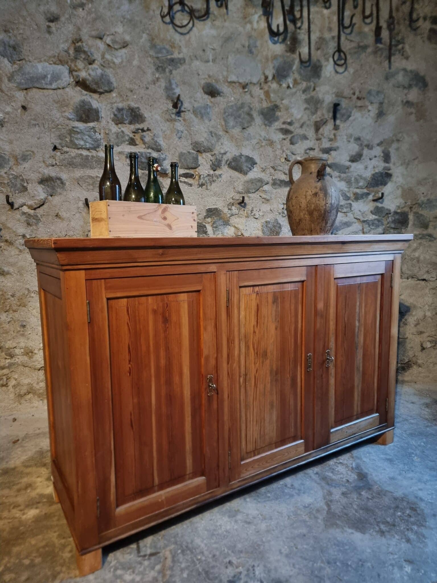 Vintage French Pine Sideboard Shop Counter, 1930s (5)