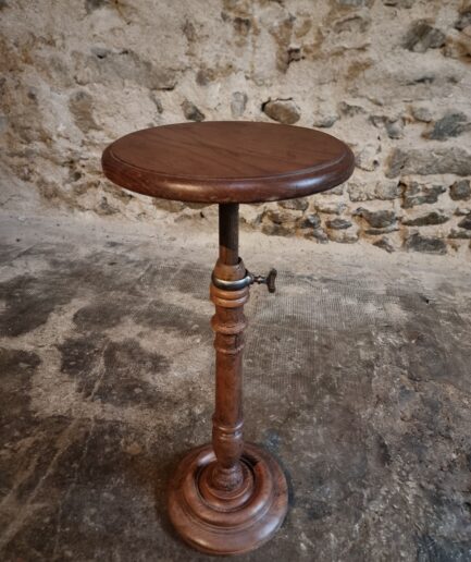 Antique Adjustable Oak Table by Stockman Paris, Circa 1900 (6)