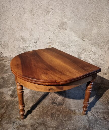 Antique Folding Table Demi-Lune Dining Table Console Table (1)