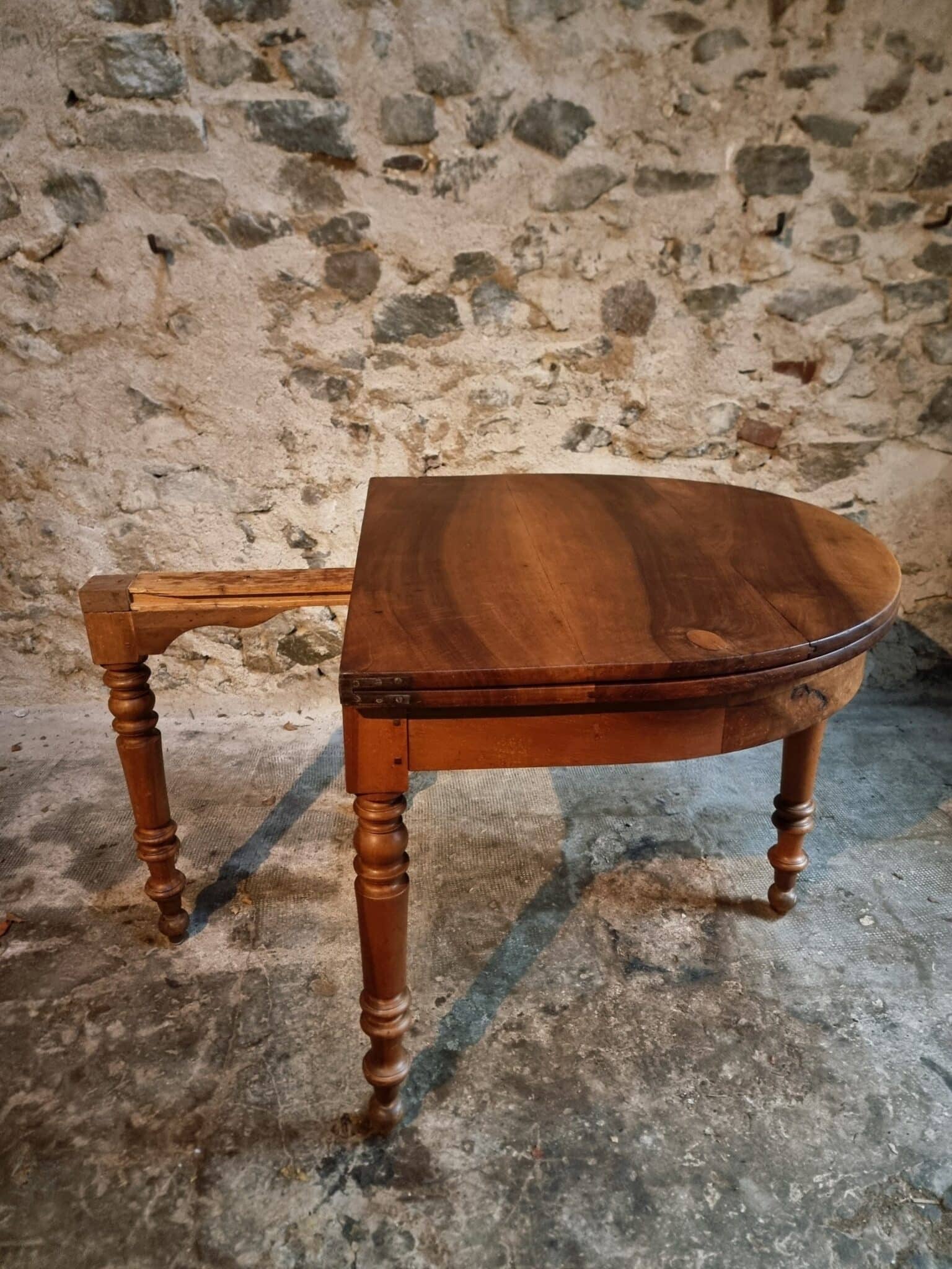 Antique Folding Table Demi-Lune Dining Table Console Table (12)