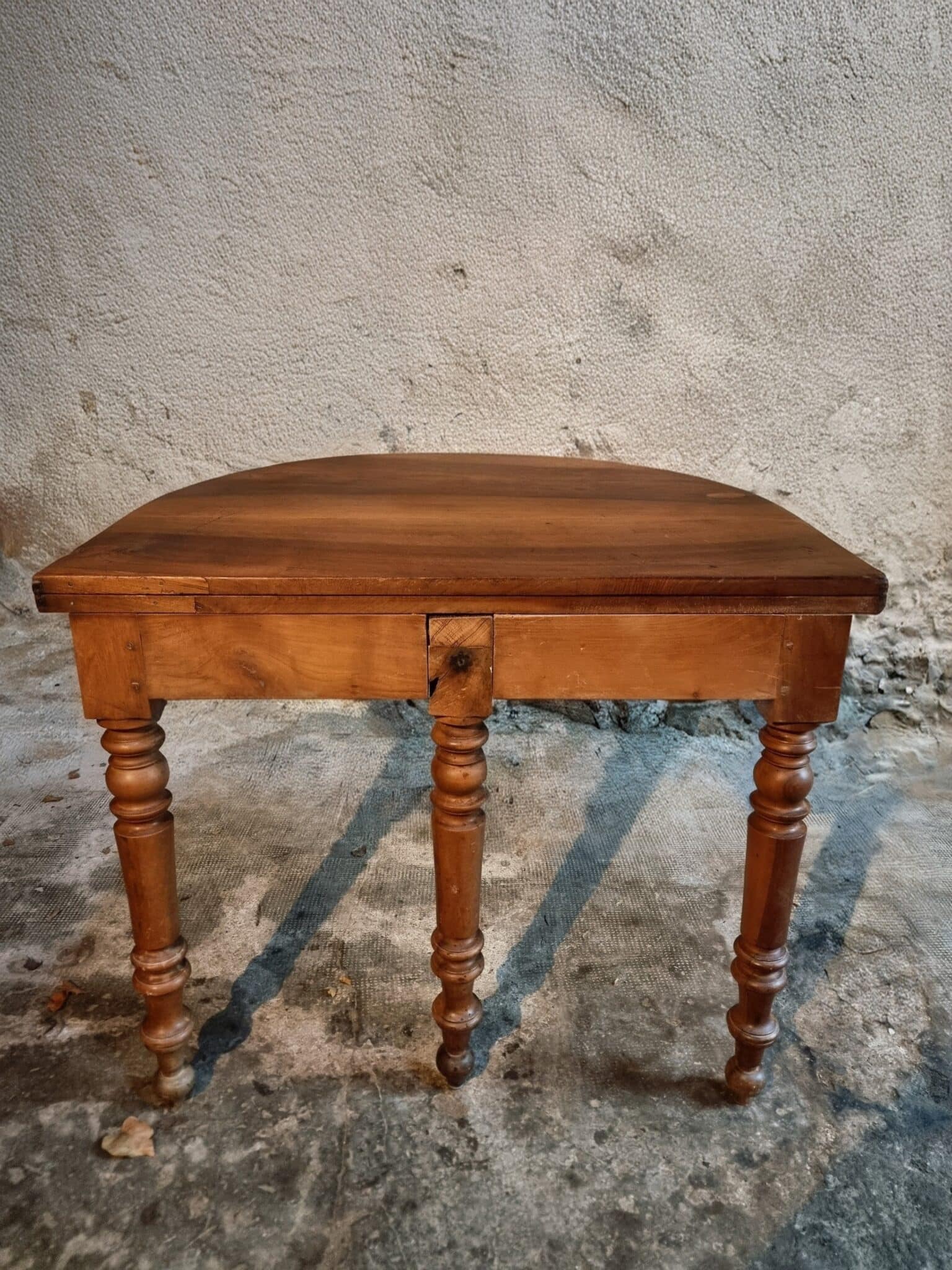 Antique Folding Table Demi-Lune Dining Table Console Table (13)