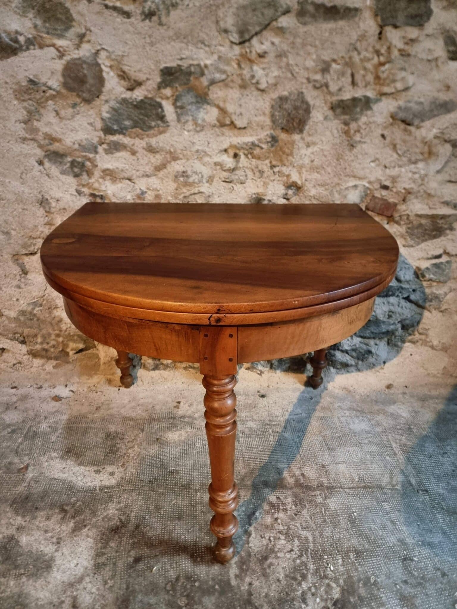 Antique Folding Table Demi-Lune Dining Table Console Table (14)