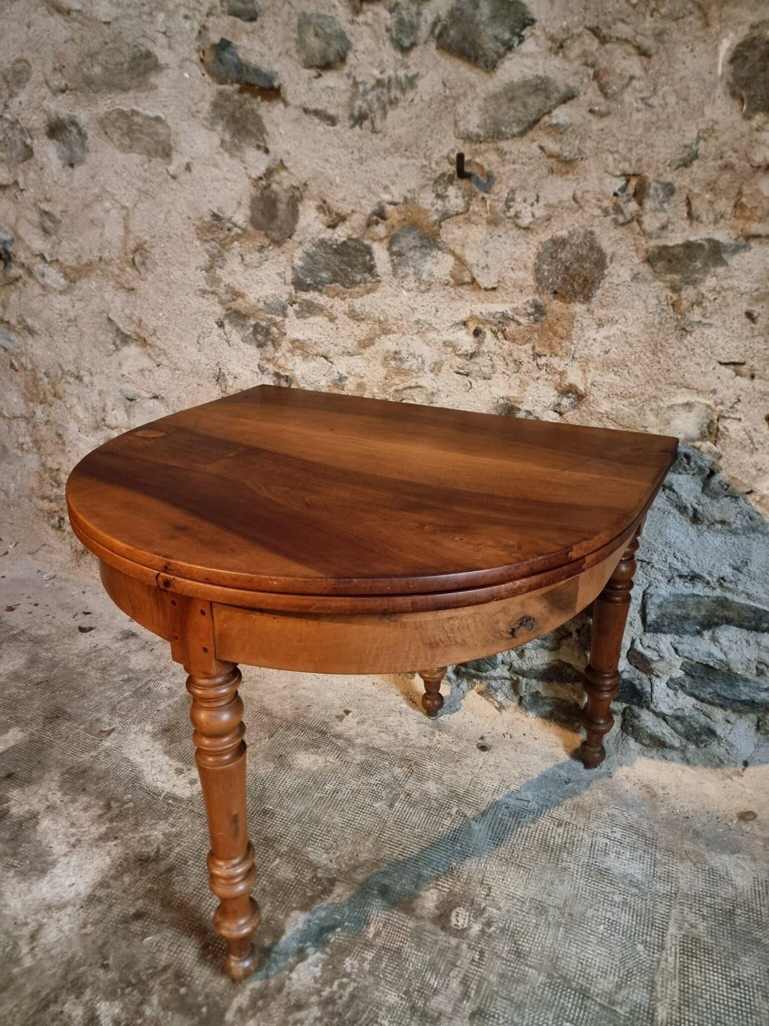 Antique Folding Table Demi-Lune Dining Table Console Table (15)