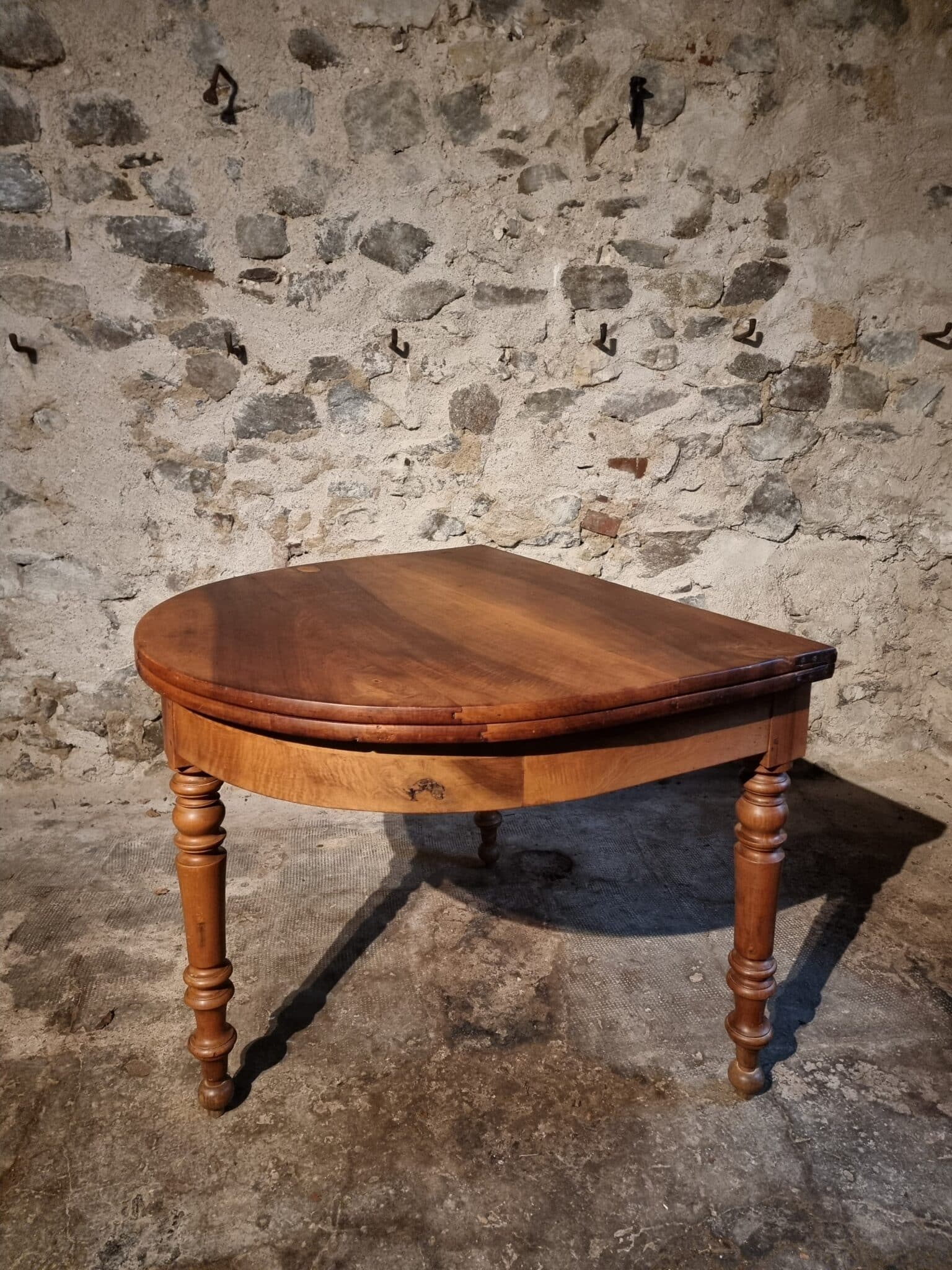 Antique Folding Table Demi-Lune Dining Table Console Table (17)