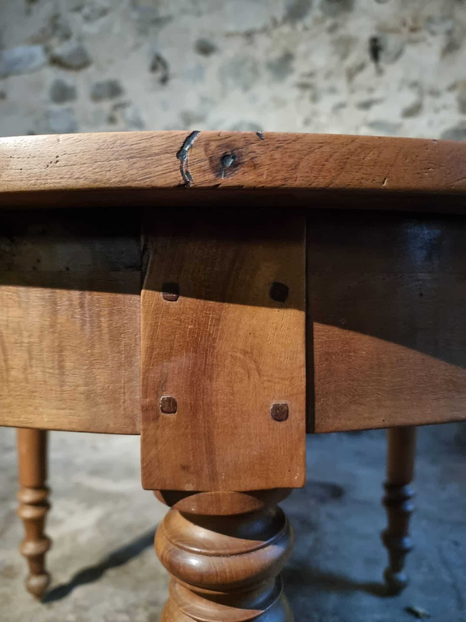 Antique Folding Table Demi-Lune Dining Table Console Table (5)