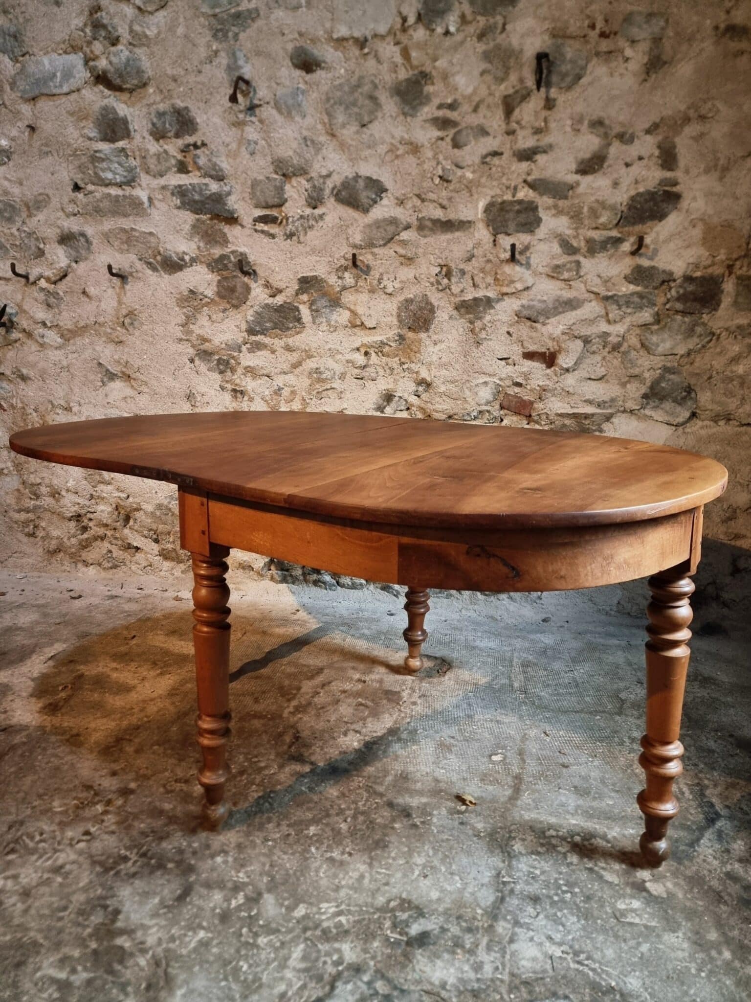 Antique Folding Table Demi-Lune Dining Table Console Table (7)