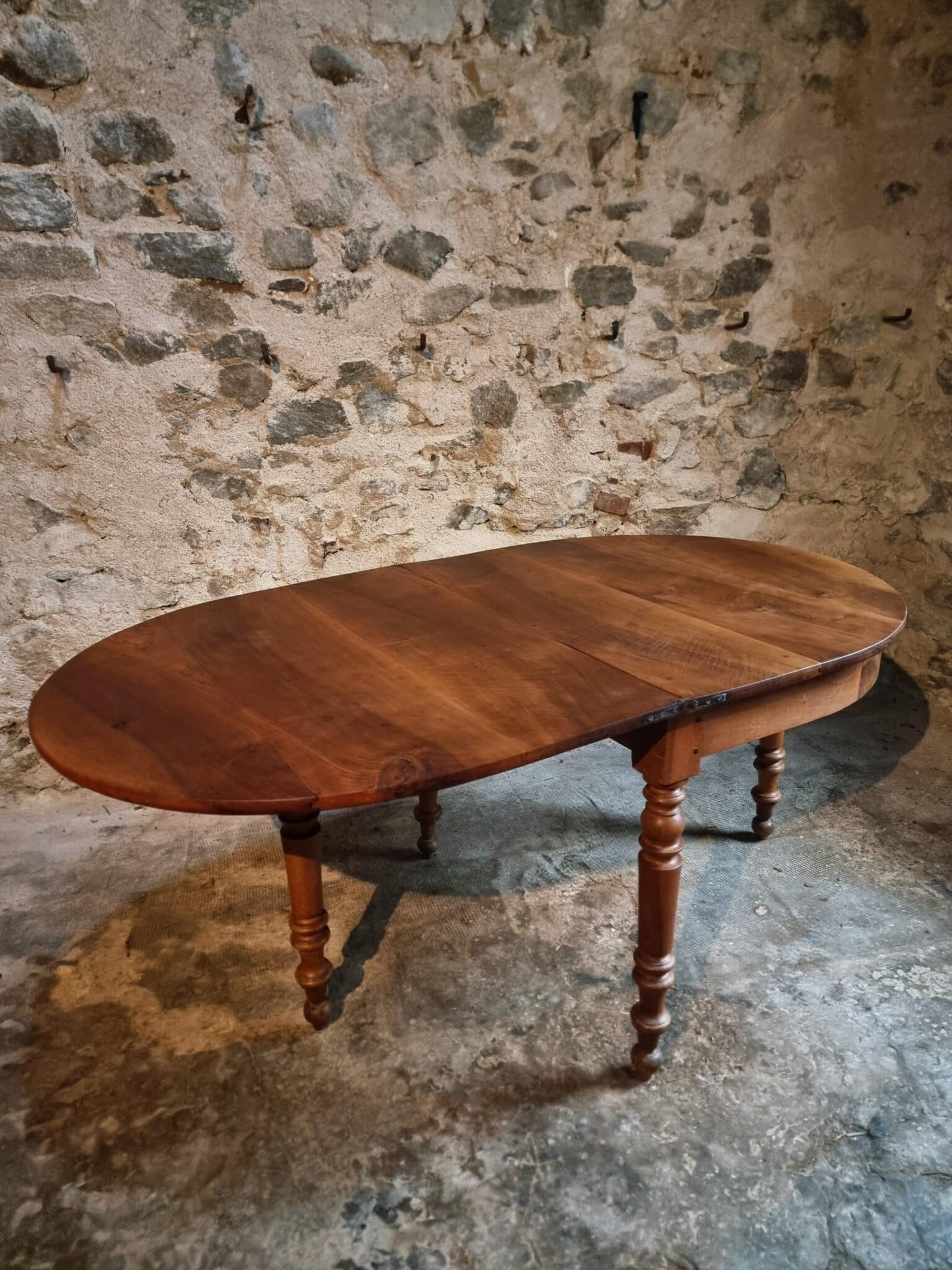 Antique Folding Table Demi-Lune Dining Table Console Table (9)