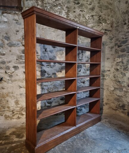 Antique French Shop Shelving Open Bookcase by Chalmette, 1930s (1)