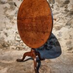 Antique Georgian Oak Tilt-Top Table circa 1800 – Round Tripod Side Table 80 cm (1)