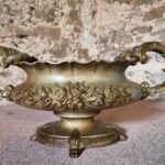 Large Antique Cast Iron Jardinière on Foot, France, circa 1900 (1)