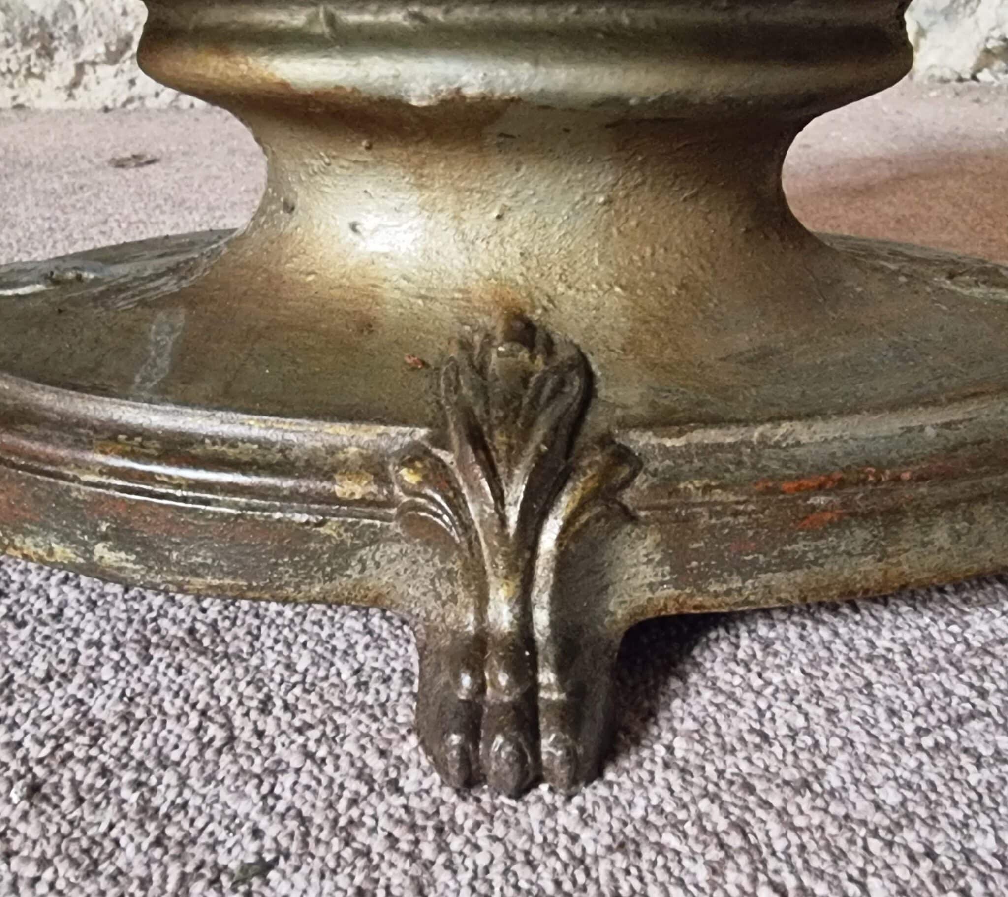Large Antique Cast Iron Jardinière on Foot, France, circa 1900 (14)