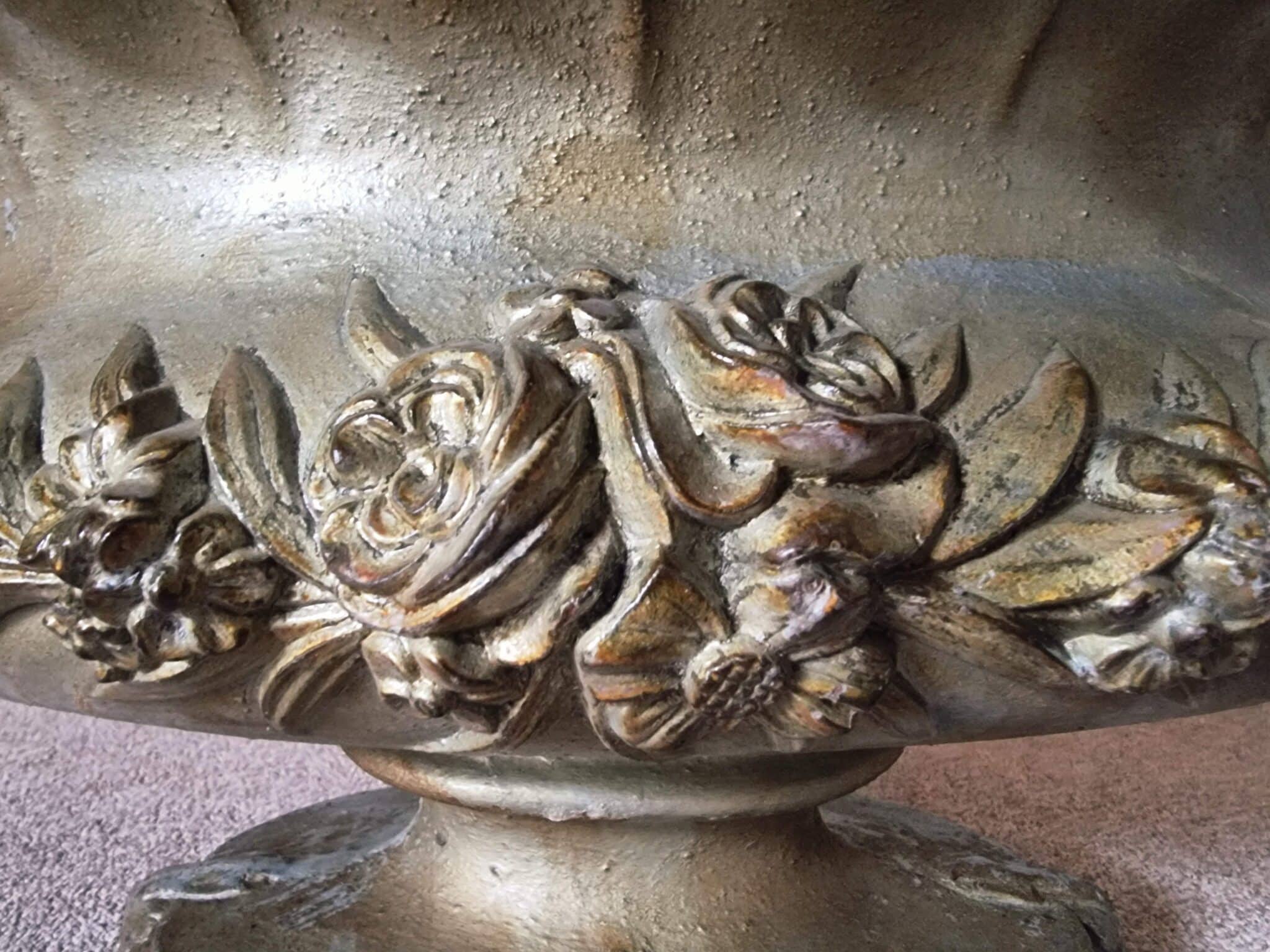 Large Antique Cast Iron Jardinière on Foot, France, circa 1900 (15)