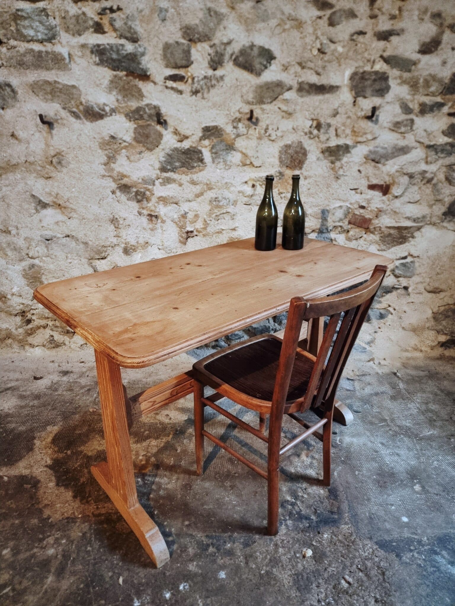 Vintage French Bistro Table 1930s – Pine Kitchen or Wine Table (10) Vintage French Bistro Table 1930s – Pine Kitchen or Wine Table deco