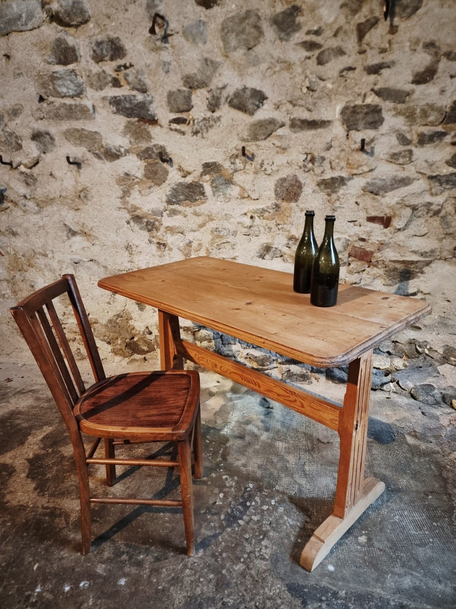 Vintage French Bistro Table 1930s – Pine Kitchen or Wine Table (13) Vintage French Bistro Table 1930s – Pine Kitchen or Wine Table deco