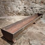 Antique French cast iron water trough 19th century 204 cm