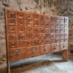 Antique pine drawer cabinet with 50 drawers