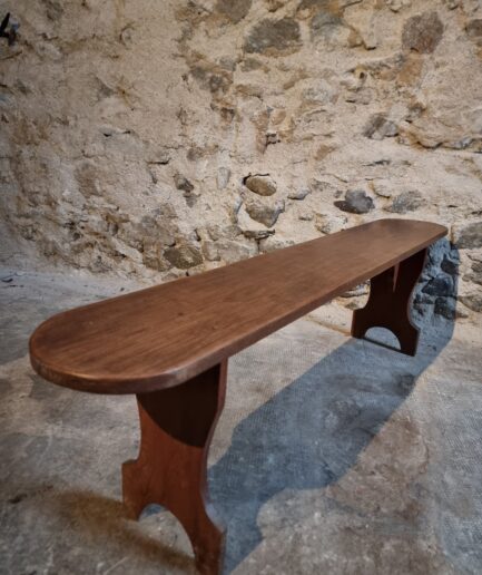 French cherry wood bench 1930s