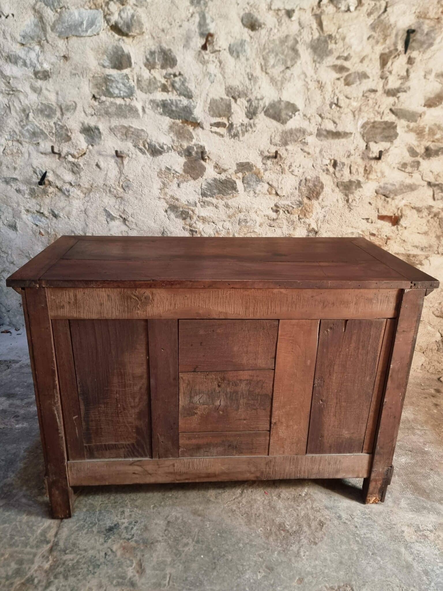 Antique French Empire Commode (Chest of Drawers) in Mahogany (10) Antique French Empire commode in mahogany back view