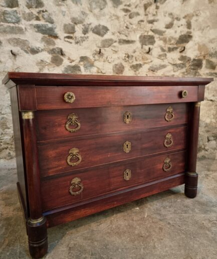 Antique French dresser with classical column accents