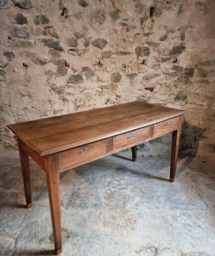 antique French oak dining table