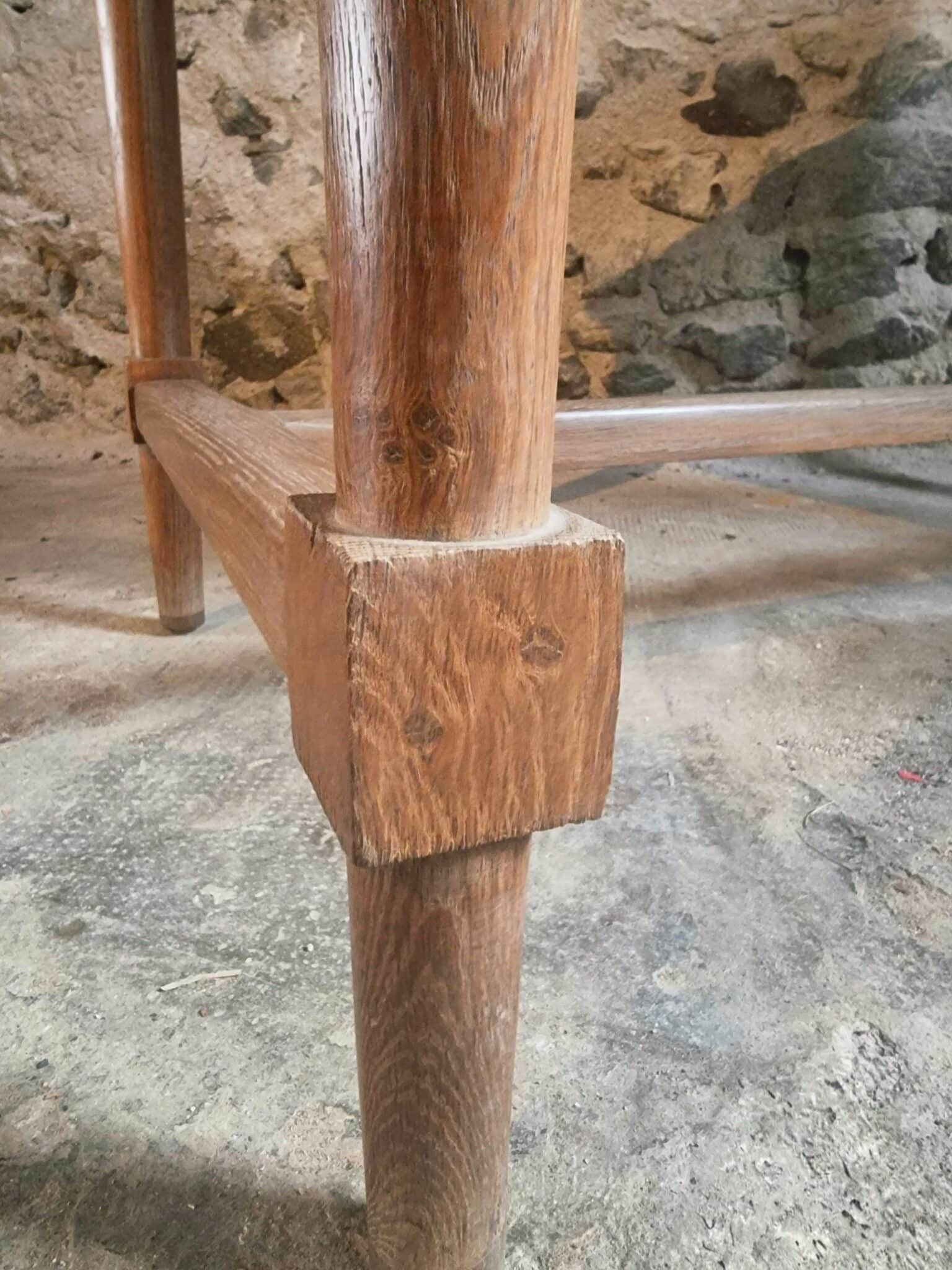 Antique French Oak Table Desk, 1930s (10) antique oak table patina