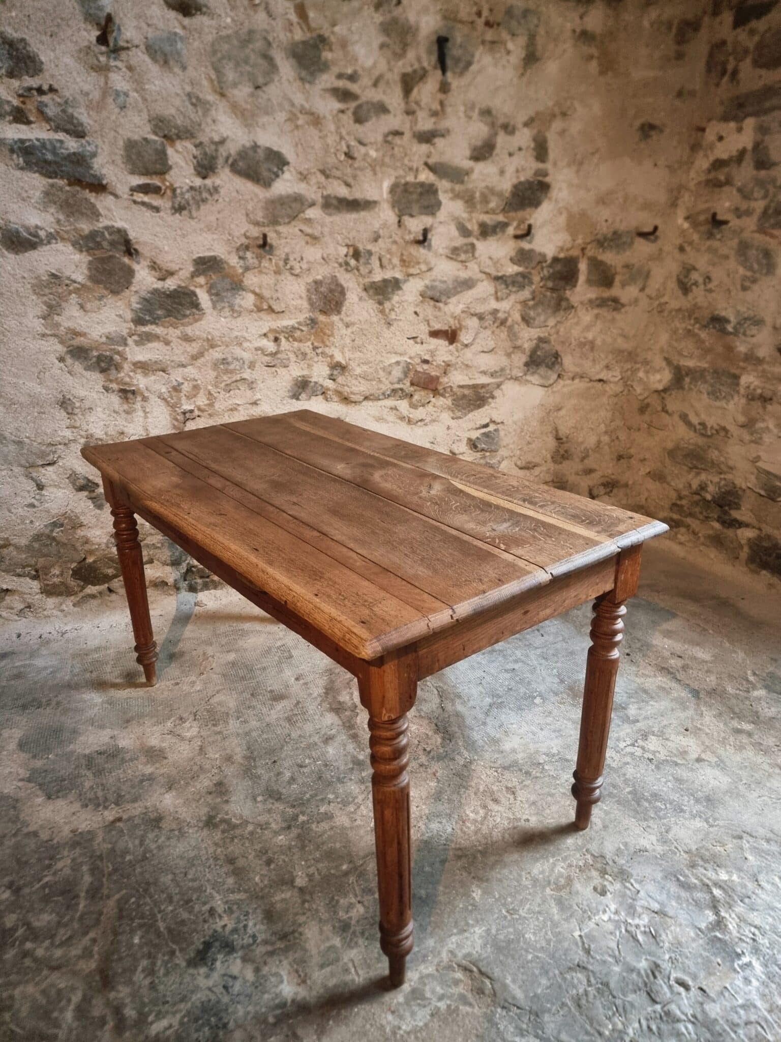 Antique French Oak Table with Drawers, Circa 1900 (7) antique oak table with warm tones and authentic character