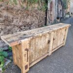 Rustic workbench with patina