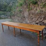 antique French XXL dining table oak top