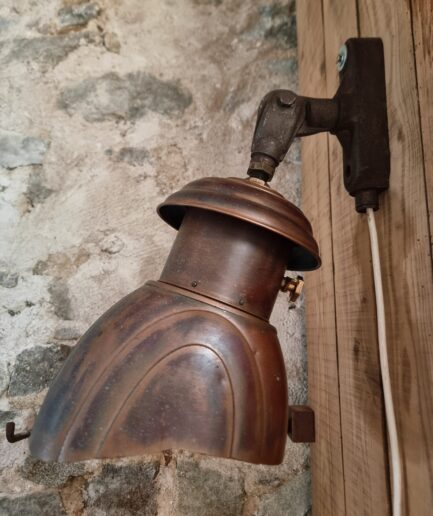 Art Deco Industrial Wall Lamp – Copper Adjustable Sconce – 1920s Street Light (1)