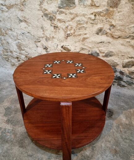 Mid-Century French Coffee Table in Solid Hardwood, 1950s (1)