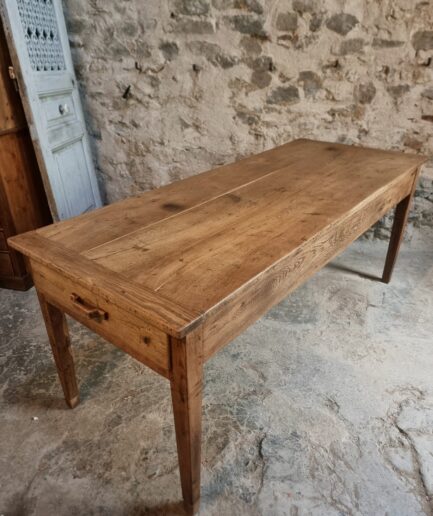 Antique French Oak Farm Table Dining Table, Auvergne, c. 1750–1800 (1)