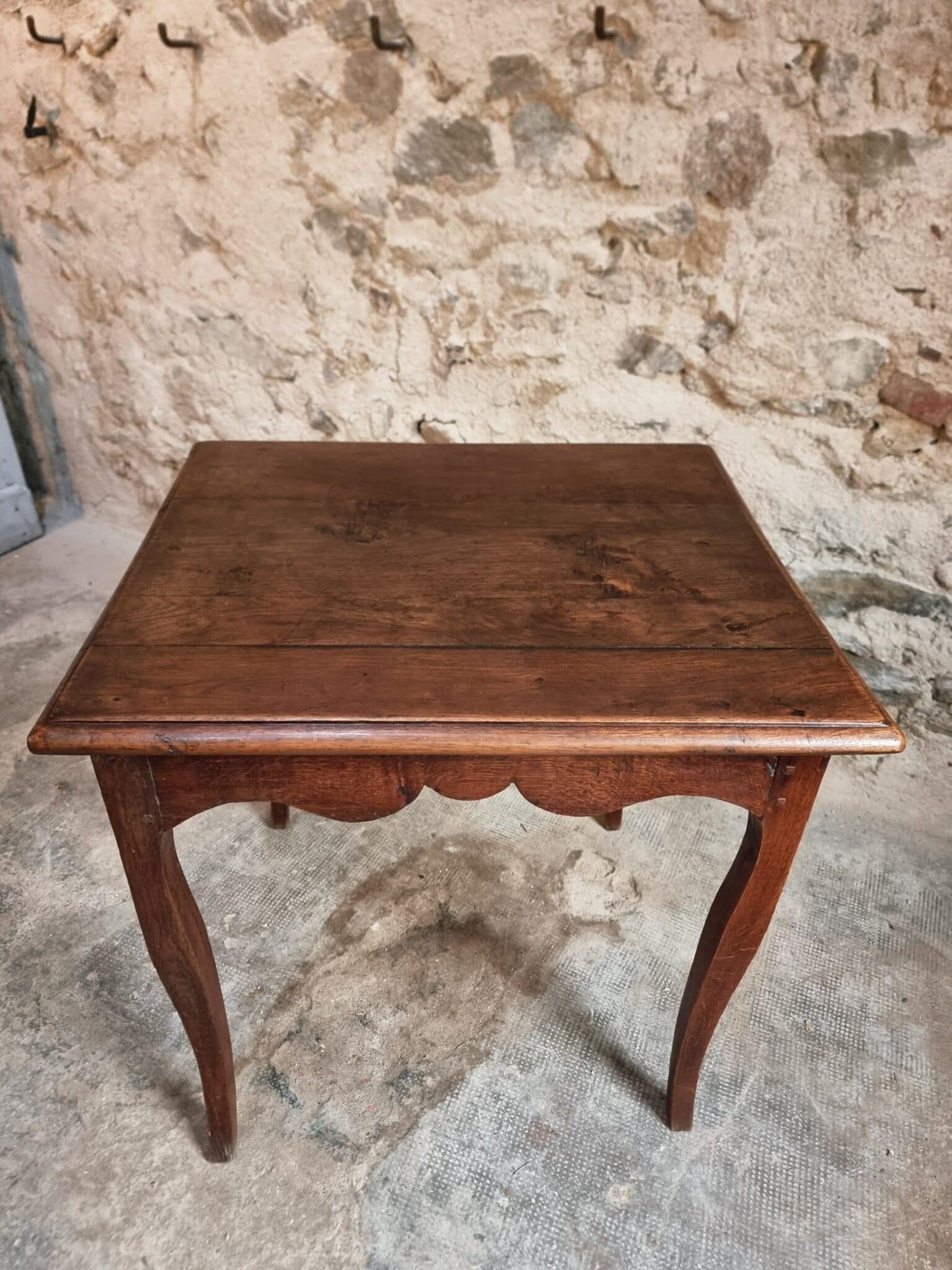 Antique Oak Side Table, 18th Century Provincial Writing Table, Louis XV Style (4)