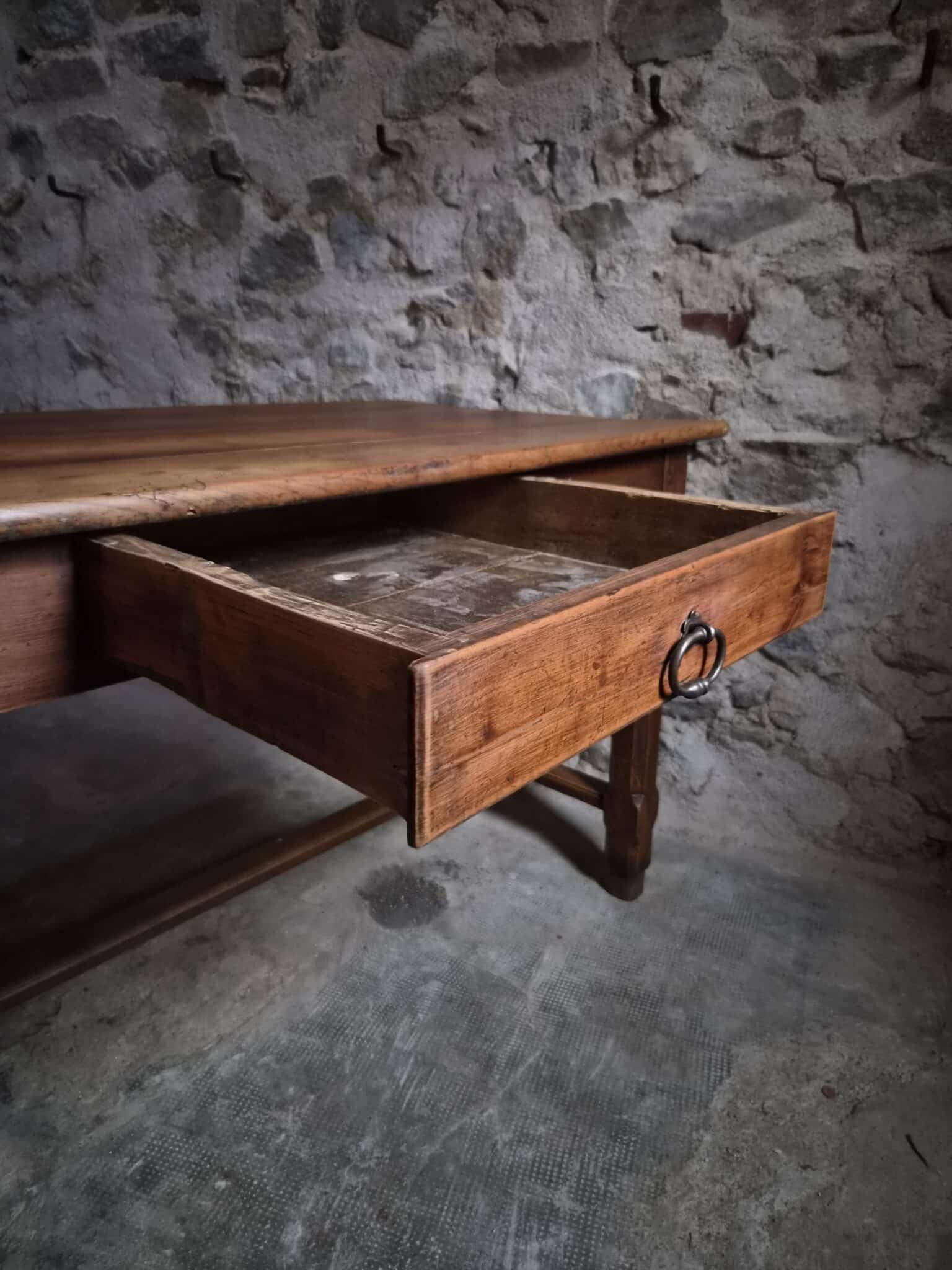 Antique French Cherry Farmhouse Table Auvergne Circa 1750–1800 (19)
