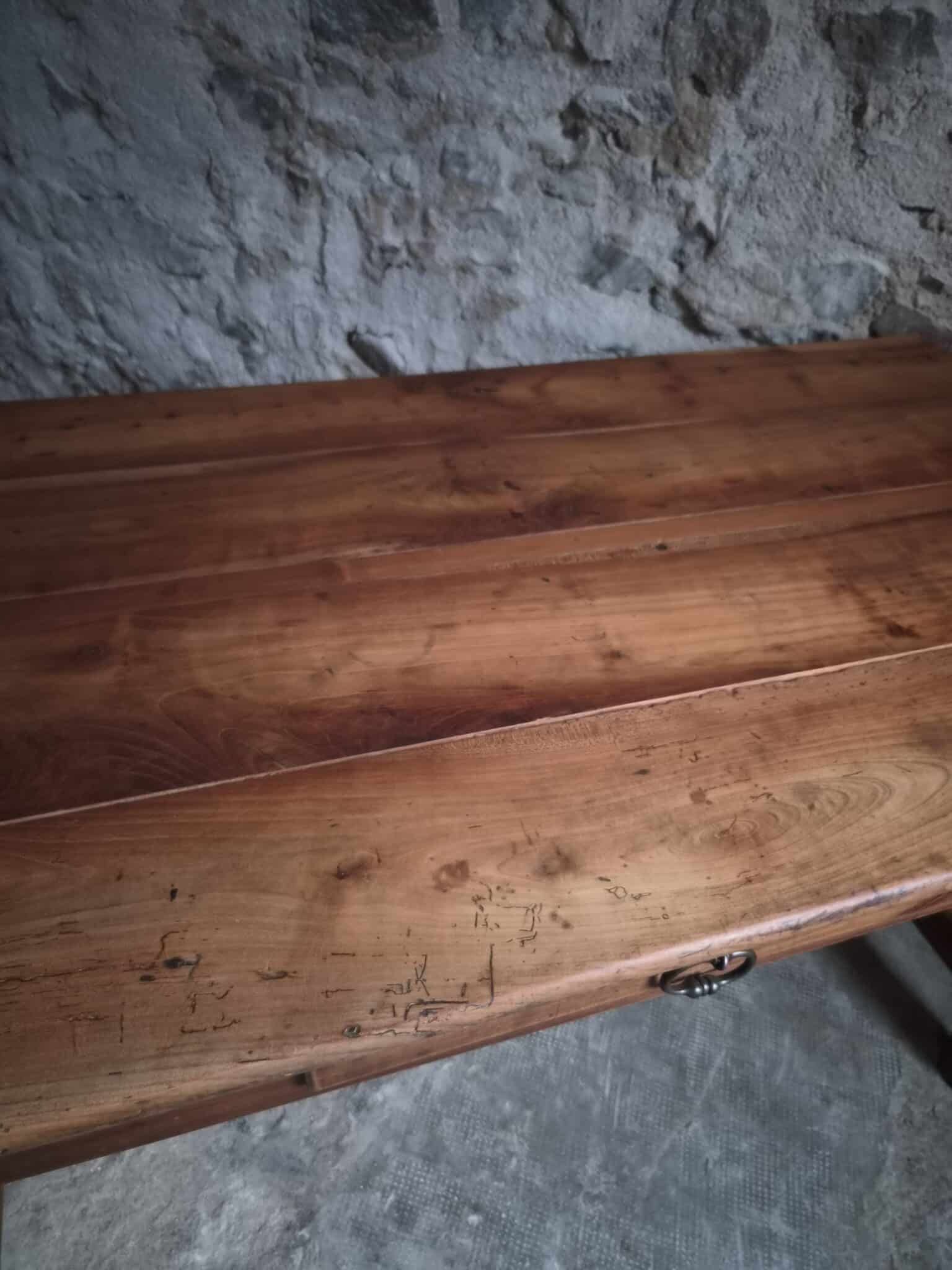 Antique French Cherry Farmhouse Table Auvergne Circa 1750–1800 (4)