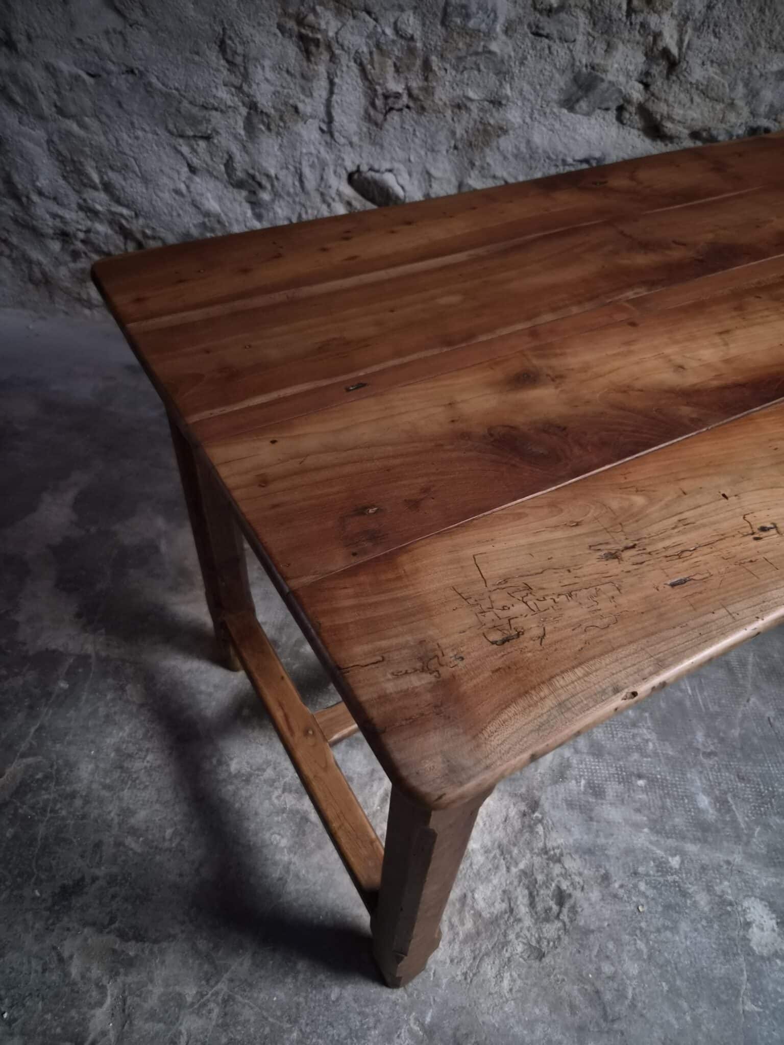 Antique French Cherry Farmhouse Table Auvergne Circa 1750–1800 (5)